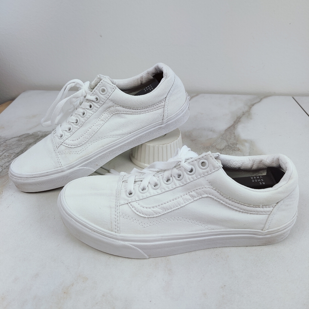 Vans Women's White Sneakers - Picture 2 of 13